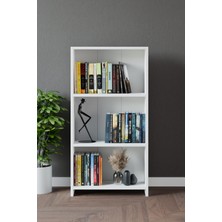 Mek Yağmur 3 Raflı Çok Amaçlı Dolap - Kitaplık Beyaz