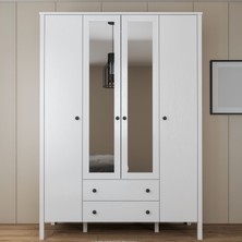 Ssb Furniture Helen Gardırop - Beyaz - 140X195X57 cm