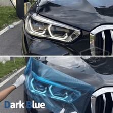 Caralp Koyu Mavi Hologram Petek Desen Far Stop Filmi Far Folyosu Far Çizik Çizilme Engelleyici Folyo 100 x 30 cm