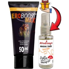 Eroboostmax: 1 Tane Erkeklerin Gecesine Özel 50 ml Boost Krem + Afrodizayn Masaj Yağı
