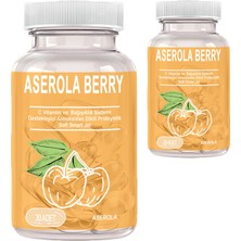 Aserola Berry: 2 Adet Aserola Ekstresi Içeren C Vitaminli Antioksidanlı Probiyotik 30LU Soft Jel Kapsüller