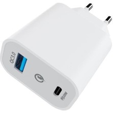 Elixem Şarj Adaptörü 20W PD USB-C ve USB