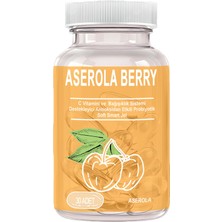 Aserola Berry: 1 Adet Aserola Ekstresi Içeren C Vitaminli Antioksidanlı Probiyotik 30LU Soft Jel Kapsüller