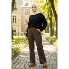 Lale Butik Nervür Dikişli Pantolon 2450 Kahverengi