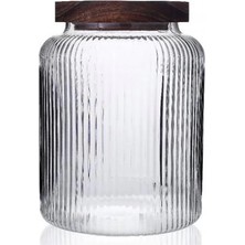 Mien Men 1S12 Ahşap Kapaklı Cam Kavanoz 1800 cc