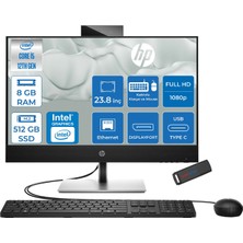 Hp Proone 440 G9 Intel Core I5 12500T 8gb Ddr4 512GB SSD Intel UHD770 23.8" Fhd IPS 250NITS Freedos All In One Bilgisayar B70VCATF25 + Zettausb