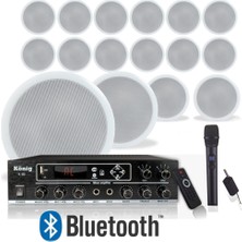 DMM 16'lı Tavan Hoparlörlü El Mikrofonlu Anfi Ses Sistemi Seti