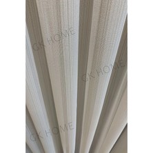 Perdenin Adresi Çizgili Mat 600 Kar Düz Tül Perde, Kanada Tül ,kırışmayan Tül , Ütü Istemeyen Tül Sık Pile 1/6