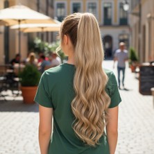 Colezium Tokalı Dalgalı At Kuyruğu / Karamel Platin Röfleli