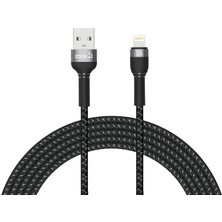 Zore Siyah Shira Serisi Lightning USB Kablo 3 Metre