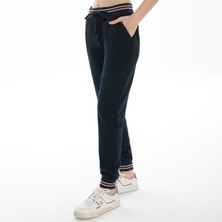 Asn Concept Beli,paçası Ribanalı Kadın Lacivert Renk Eşofman Altı (Büyük Beden Seçeneğiyle)