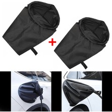 Microcase Elektrikli Araçlar Için Şarj Soket Yağmurluk Yağmur Toz Koruma Brandası Siyah 2 Adet AL5423