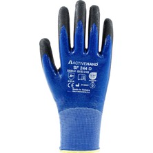 Activehand ACTİVEHAND SF-244-D Çift Kaplı Yağ Dirençli Sandy Finish Tam Kaplı Montaj Profesyonel İş Eldiveni