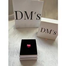 DMs Silver Pink Mini Kalp Gümüş Charm'ı
