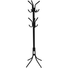 Kızılelmada Metal Ayaklı Çok Amaçlı Modern Askılık – Siyah