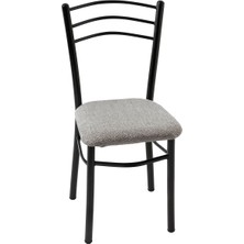 Kızılelmada Metal Gövdeli Gri Döşemeli Sandalye – Dayanıklı & Şık Tasarım