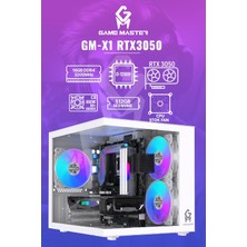 GM Game Master Gm-X1 Intel I3-12100F 16GB Ram 512GB M.2 RTX3050 6gb 96 Bit Ekran Kartlı Rgb Mini Akvaryum Beyaz Gaming Kasa