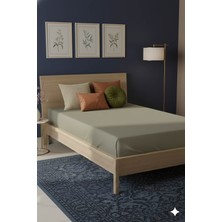 Favora %100 Pamuk Ranforce Premium Tek Kişilik Lastikli Çarşaf - Vizon