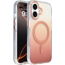 Alan Tech Apple iPhone 17 Kılıf M-Safe Şarj Özellikli Transparan Renk Geçişli Zore Toros Kapak