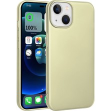 Sionel Apple iPhone 15 Plus Kılıf Snel Premier Silikon Kapak-Gold