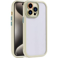 Sionel Apple iPhone 15 Pro Max Kılıf Kamera Korumalı Renkli Kenar ve Çerçeve Tasarımlı Snel Vitamin Kapak-Yeşil