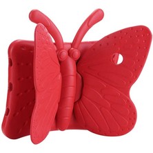 Sionel iPad Mini 5. Nesil  Uyumlu Snel Butterfly Standlı Tablet Kılıf-Kırmızı