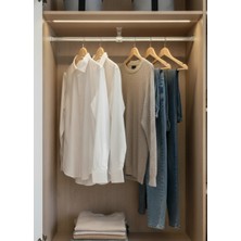 120 CM ŞEFFAF DOLAP İÇİ ASKI BORUSU OVAL - 4x30 cm - FLANŞLAR DAHİL