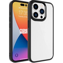 Sionel Apple iPhone 15 Pro Max Kılıf Snel Krom Kapak-Siyah