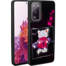 Sionel Galaxy S20 Fe Kılıf Parlayan Kabartmalı Ikonik Figürlü Snel Amas Silikon Kapak-Siyah