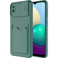 Sionel Galaxy A02 Kılıf ​snel Kartix Kapak-Koyu Yeşil