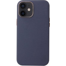 Sionel iPhone 12 Uyumlu Snel Leathersafe Wireless Kapak-Lacivert