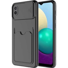 Sionel Galaxy A02 Kılıf ​snel Kartix Kapak-Siyah