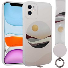 Sionel iPhone 11 Uyumlu Desenli El Askılı Ipli Snel Arte Silikon Kapak-No2
