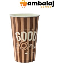 AmbalajSende 16 Oz Good Morning Karton Bardak (25'li)