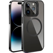 Sionel Apple iPhone 15 Pro Max Kılıf Magsafe Wireless Şarj Özellikli Standlı Snel Klon Kapak-Siyah