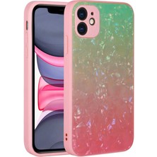 Sionel iPhone 11 Uyumlu Renk Geçişli Mermer Desenli Sert Silikon Snel Granit Kapak-No4