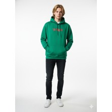 Ribana Classic Unısex Regular Fit Kapüşonlu Baskılı Cepli Uzun Kollu Pamuklu Yumuşak Dokulu Sweatshirt