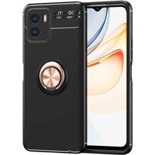 Sionel Vivo Y15S Kılıf Snel Ravel Silikon Kapak-Siyah-Rose Gold