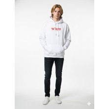 Ribana Classic Unısex Regular Fit Kapüşonlu Baskılı Cepli Uzun Kollu Pamuklu Yumuşak Dokulu Sweatshirt