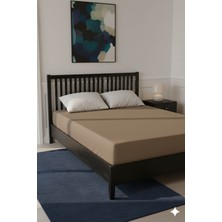 Favora %100 Pamuk Ranforce Premium Tek Kişilik Lastikli Çarşaf - Mocha