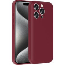 Sionel iPhone 15 Pro Kılıf Kamera Korumalı Kartlık Hazneli Snel Vitra Kapak - Mürdüm