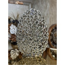 CITY gold Pirinç Gümüş Vazo 45 cm Dekoratif/Aksesuar