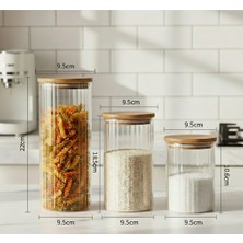 Livoras Home Optikli Silindir Cam Kavanoz Takımı