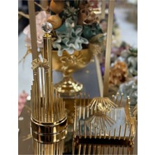 CITY gold 2'Li Lüx Gold Kelebekli Peçetelik/Kağıt Havlu