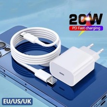 Elixem Şarj Aleti 20W USB-C Güç Adaptörü ve 1 Metre İphone Kablo