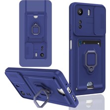 Eco Port Xiaomi Redmi 13C Kılıf Zuma Kartvizitli Yüzüklü Silikon - Lacivert