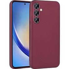 Sionel Galaxy A35 Kılıf Snel Premier Silikon Kapak-Mürdüm