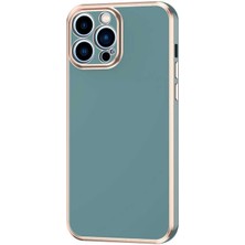 Sionel iPhone 13 Pro Uyumlu Snel Bark Kapak-Petrol Yeşil