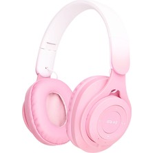 Sionel Snel M6 Plus Ayarlanabilir ve Katlanabilir Kulak Üstü Bluetooth Kulaklık-Pembe