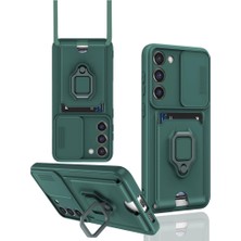 Eco Port Samsung Galaxy S24 Plus Kılıf Zuma Kartvizitli Yüzüklü Silikon - Yeşil